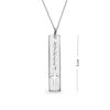 Personalised 925 Sterling Silver Engraved Name Bar with Cross Cut-Out Necklace for Women