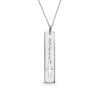 Personalised 925 Sterling Silver Engraved Name Bar with Cross Cut-Out Necklace for Women