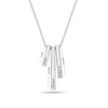 Personalised 925 Sterling Silver Engraved Triple Bar Family Pendant Necklace for Women