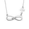 Personalised 925 Sterling Silver Engraved Name Infinity Necklace for Teen Women