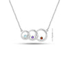 Personalised 925 Sterling Silver Family Circle Name Message Necklace for Teen Women