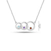 Personalised 925 Sterling Silver Family Circle Name Message Necklace for Teen Women