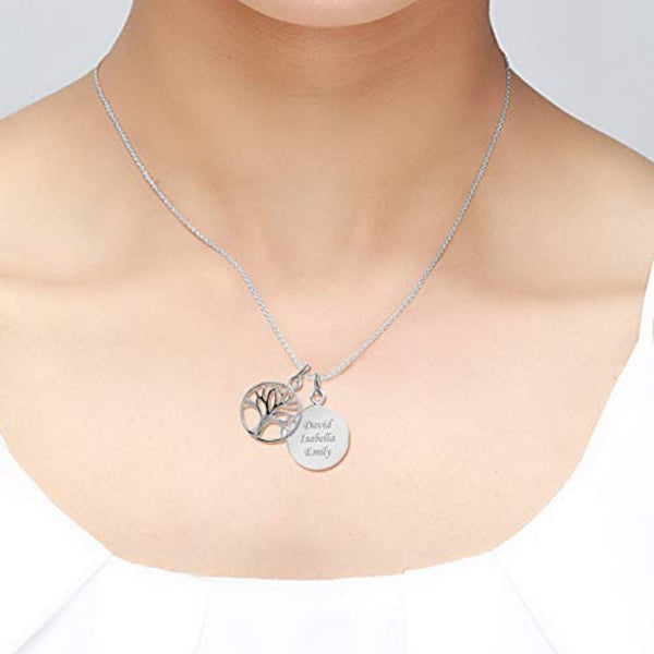 Personalised 925 Sterling Silver Message Necklace for Teen Women