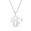 Personalised 925 Sterling Silver Monogramos Initial Necklace for Teen Women