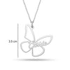 Personalised 925 Sterling Silver Butterfly Monique Name Pendant Necklace for Women Teen