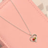 Personalised 2 Names with 2 Heart Birthstone Couple Pendant Necklace with Personalised Message Box for Women and Teen