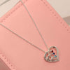 Personalised Three Name with Birthstone Heart Shape Necklace For Women