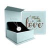 Personalised 925 Sterling Silver Engraved Inspirational Message Heart Necklace with Personalised Message BOX for Women