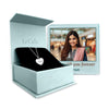 Personalised 925 Sterling Silver Engraved Heart Charm Name Necklace with Personalised Photo & Message BOX for Teen Women