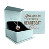 925 Sterling Silver Personalised Photo Double Sided Picture Heart Shape Transparent Resin Pendant Necklace with Personalised Message BOX for Teen Women