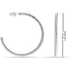 925 Sterling Silver Antique Sculpted Cable Hoop Earrings for Women Teen