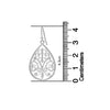 925 Sterling Silver Floral Filigree French Wire Classic Filigree Teardrop Drop Dangle Earrings for Women