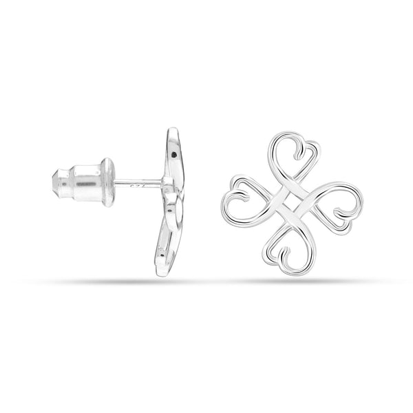 925 Sterling Silver Loving Heart Earrings for Women & Girls