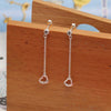 925 Sterling Silver Cubic Zirconia Stud Drop Dangle Earrings for Women and Girls