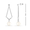 925 Sterling Silver Pearl Earrings for Women Hypoallergenic Drop Earring for Women