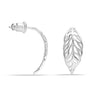 925 Sterling Silver Leaf Stud Earrings for Women and Girls