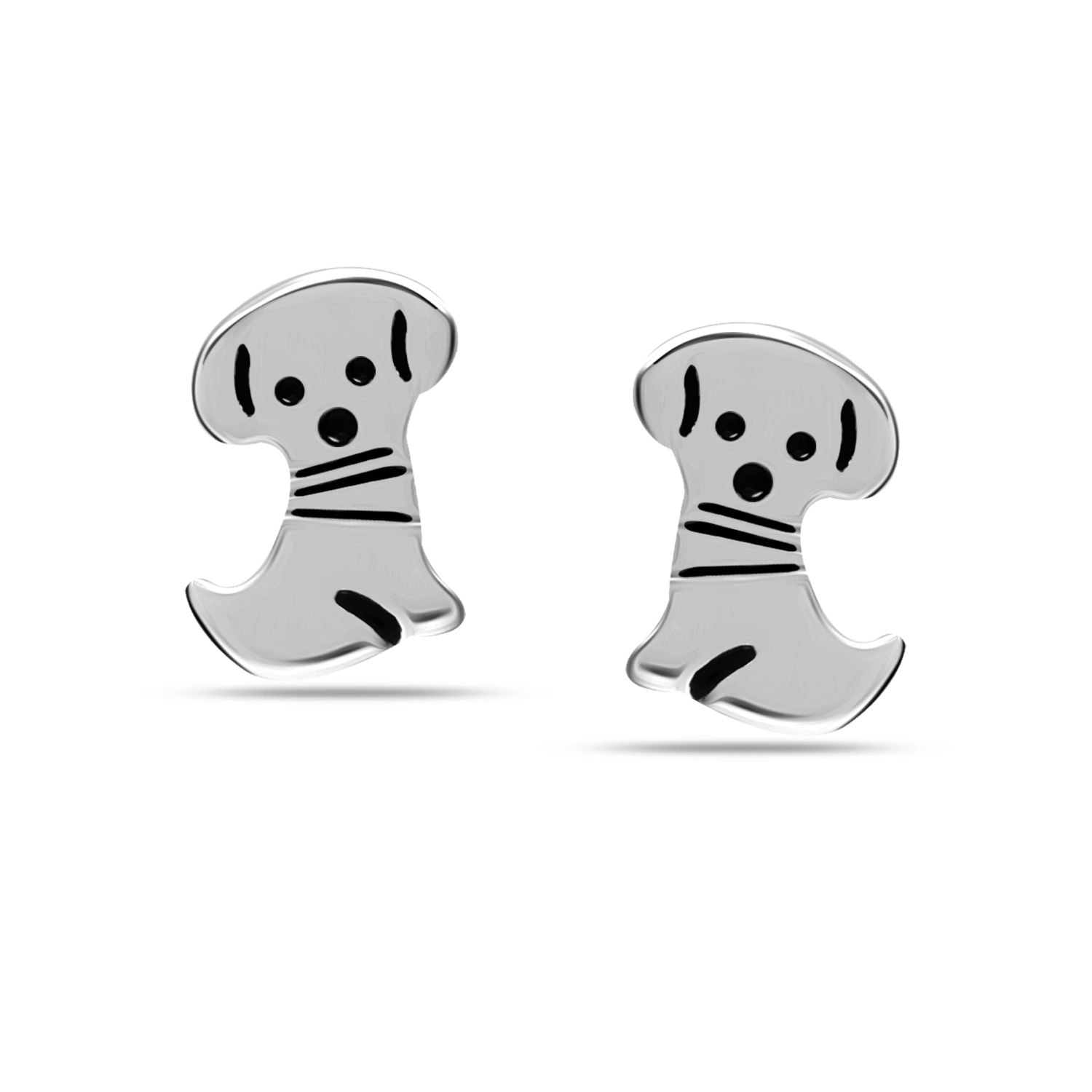 925 Sterling Silver Puppy Small Stud Earrings for Women Teen Girls