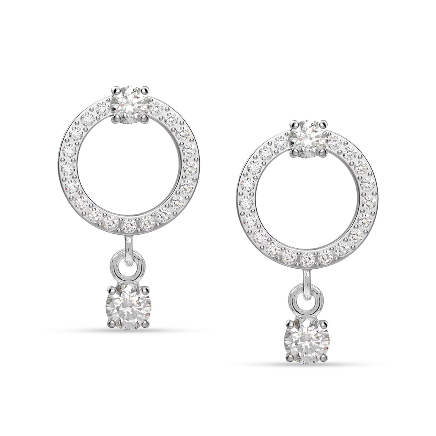 925 Sterling Silver Cubic Zirconia Drop Dangle Stud Earrings for Women