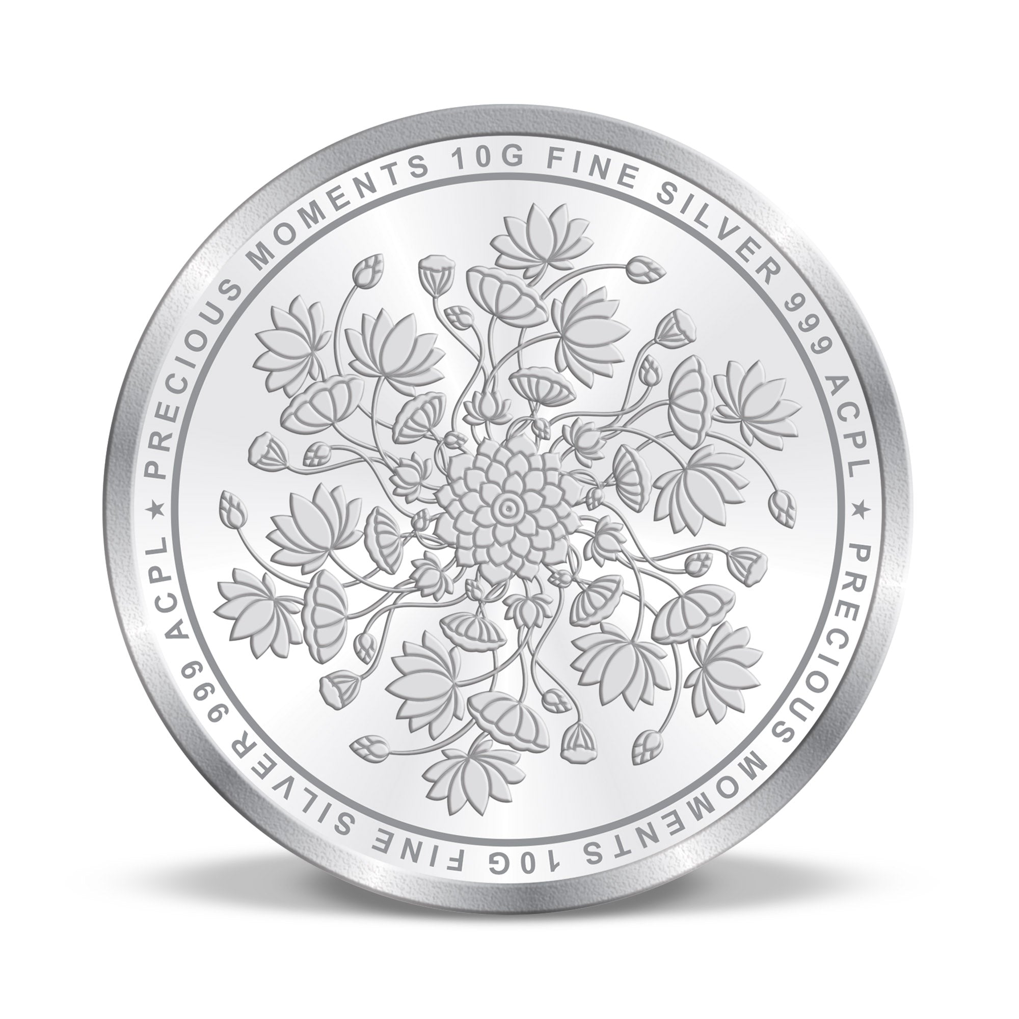 BIS Hallmarked Lotus Color Silver Coin 999 Pure