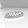 925 Sterling Silver Eternity Wedding Band CZ Stackable Engagement Rings for Women