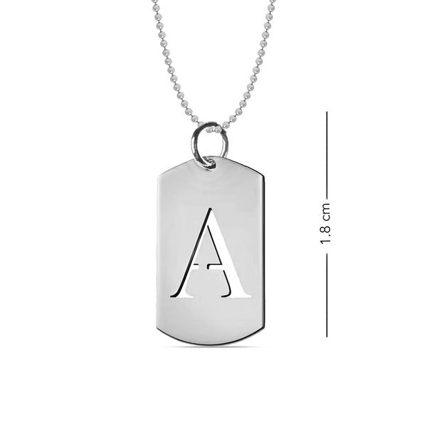 Personalised 925 Sterling Silver Cut Out Initial Mini Pendant Necklace for Men and Women