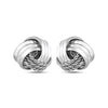 925 Sterling Silver Love Knot Stud Earrings for Teen Women