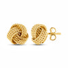 925 Sterling Silver Italian Design Twisted Wire Love-Knot Stud Earrings for Women