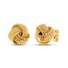 925 Sterling Silver Italian Design Twisted Wire Love-Knot Stud Earrings for Women