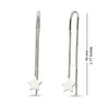 925 Sterling Silver Star Drop Threader Earrings for Teen Women