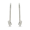 925 Sterling Silver Heart Threader Earrings for Teen Women