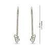 925 Sterling Silver Heart Threader Earrings for Teen Women