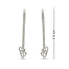 925 Sterling Silver Heart Threader Earrings for Teen Women