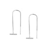 925 Sterling Silver Lightweight T Bar Box Chain Earrings for Women Teen