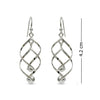 925 Sterling Silver Twist Infinity Linear Swirl French Drop Dangle Earrings for Women Girls