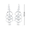 925 Sterling Silver Infinity Knot Twist French-Wire Drop Dangle Earring for Women