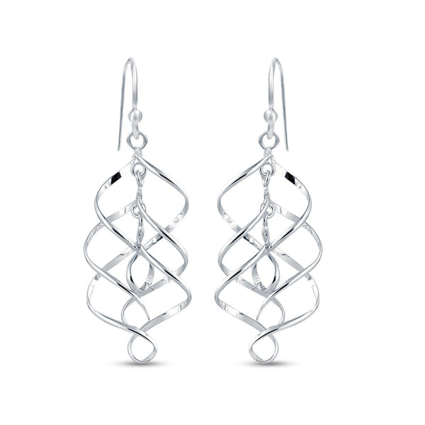 925 Sterling Silver Infinity Knot Drop Dangle Earrings for Women Teen