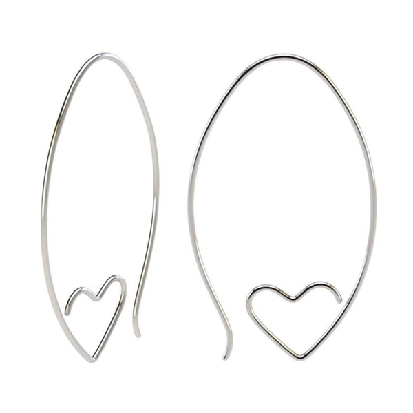 925 Sterling Silver Heart Love Earrings for Teen Women