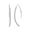 925 Sterling Silver Bead Threader Earrings for Women 48 MM