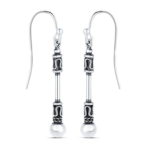 925 Sterling Silver Antique Drop Earrings for Teen Women