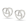 925 Sterling Silver Heart Celtic-Knot Stud Earrings for Women Girls