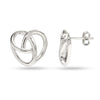 925 Sterling Silver Heart Celtic-Knot Stud Earrings for Women Girls