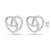 925 Sterling Silver Heart Celtic-Knot Stud Earrings for Women Girls