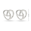 925 Sterling Silver Heart Celtic-Knot Stud Earrings for Women Girls