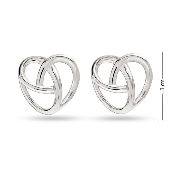 925 Sterling Silver Heart Celtic-Knot Stud Earrings for Women Girls