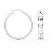 925 Sterling Silver Greek Wall Hoop Earrings for Teen Women 30MM