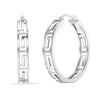 925 Sterling Silver Greek Wall Hoop Earrings for Teen Women 30MM