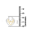 925 Sterling Silver Gold-Plated Two-Tone Heart Hoop Earring for Women Teen