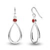 925 Sterling Sliver Birthstone Earrings for Teen Women (4 MM Red Garnet )