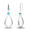 925 Sterling Sliver Birthstone Earrings for Teen Women (4 MM Turquoise )
