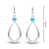 925 Sterling Sliver Birthstone Earrings for Teen Women (4 MM Turquoise )